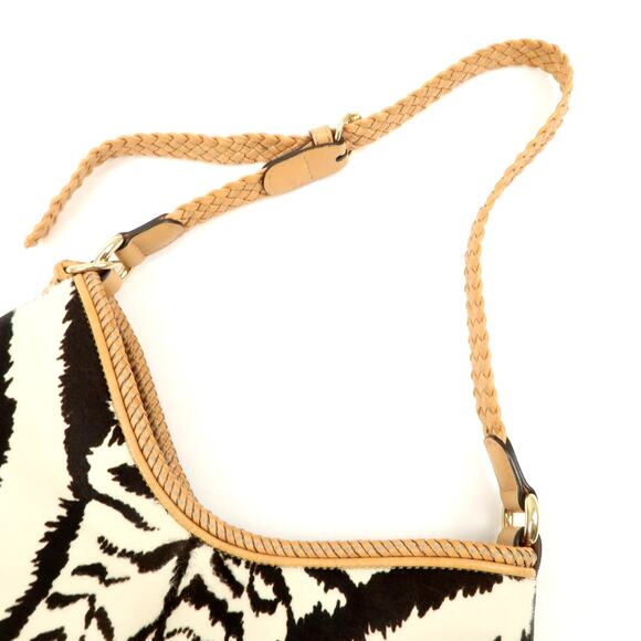 💎✨Authentic✨💎GUCCI Haraco Leather One Shoulder Bag Zebra - Picture 8 of 17